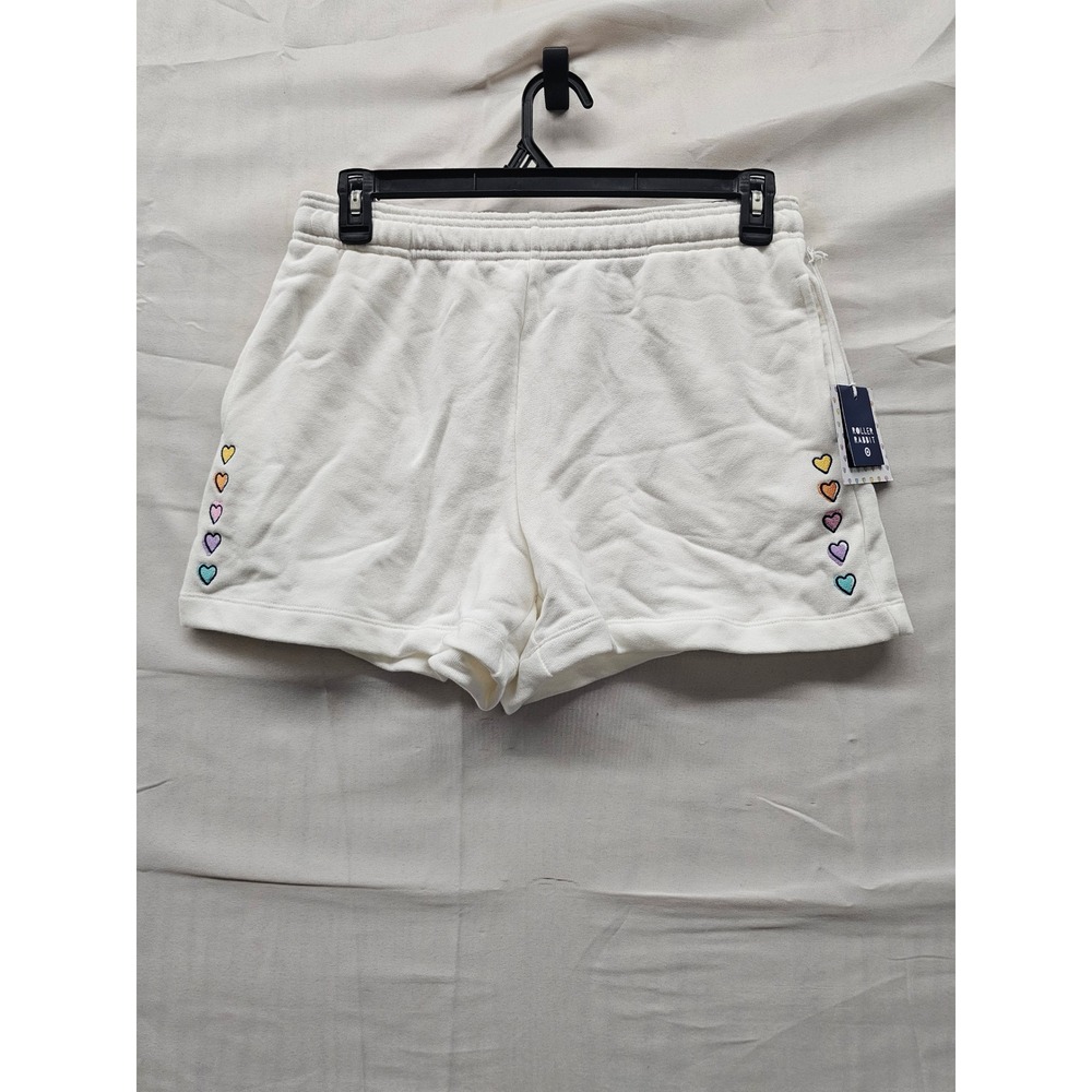 Roller Rabbit x Target Womens Rainbow Heart Sweatshorts White Cotton Size Medium